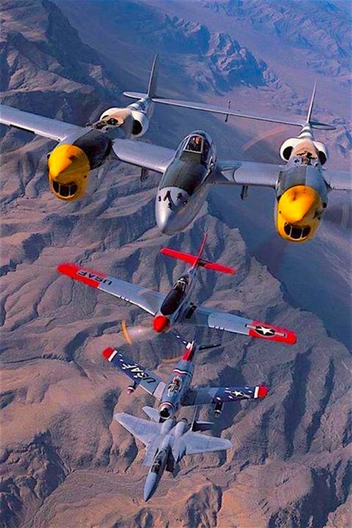 planesawesome - P-38, P-51, F-86 and F-15 In One Heck Of A...