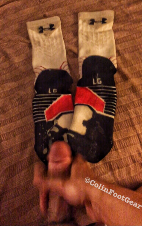 Gym socks by day, cum rags by night. Reblog if you like what...