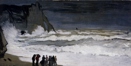 artist-monet:Rough Sea at Etretat, 1869, Claude MonetSize:...