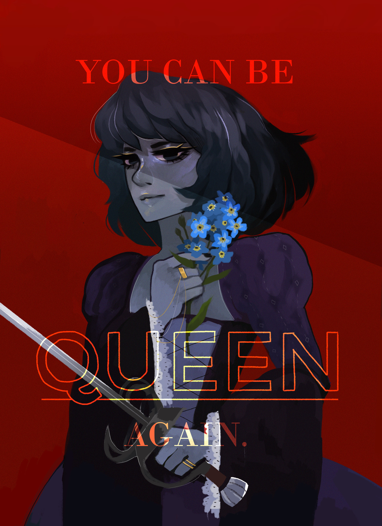 ♕ you can be queen again ♛ my lapis lazuli for a (2017) zine, @oceangemzine2017 !! i was inspired by lapis’s journey of recovery from bad stuff that happened to her, & this piece is supposed to...