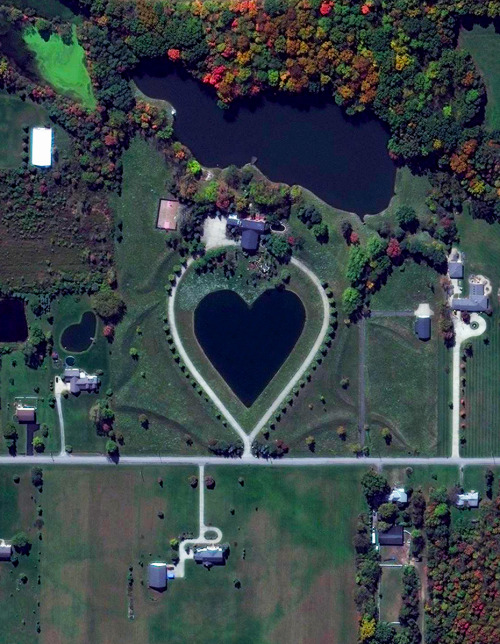 dailyoverview - It’s Valentine’s Day! Check out this heart-shaped...