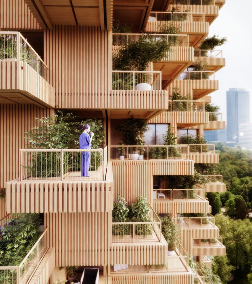 mokkooyaji - archatlas - Penda proposes Toronto Tree Tower built...