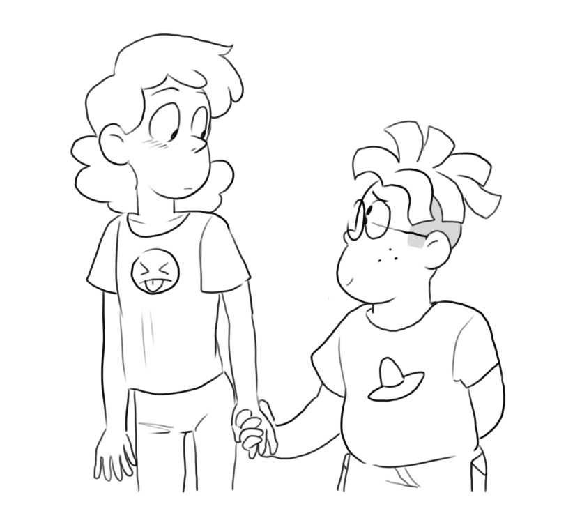as you can see i like to draw them holding hands