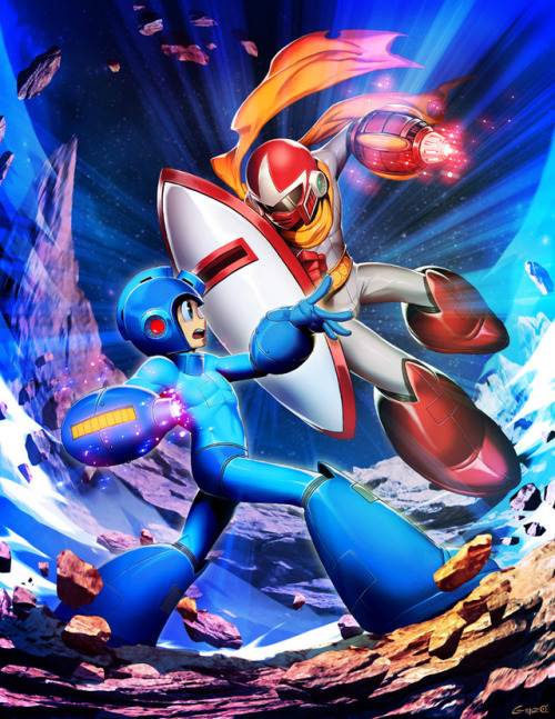 genzoman:This is a cover art I did for MEGA MAN MASTERMIX #3...