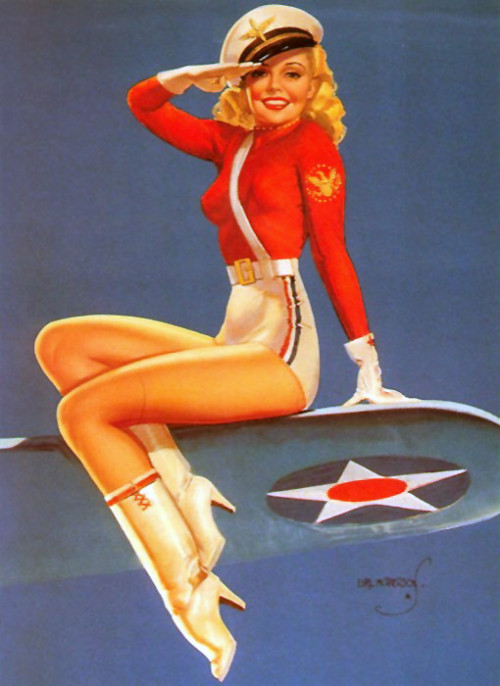 Vintage pinup girl by Earl MacPherson.
