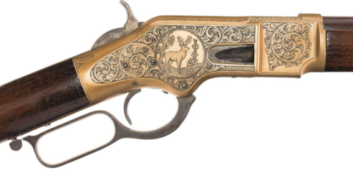 peashooter85 - Engraved Winchester Model 1866 lever action...