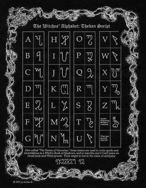 chaosophia218 - The Witches’ Alphabet - Theban Script.Also...
