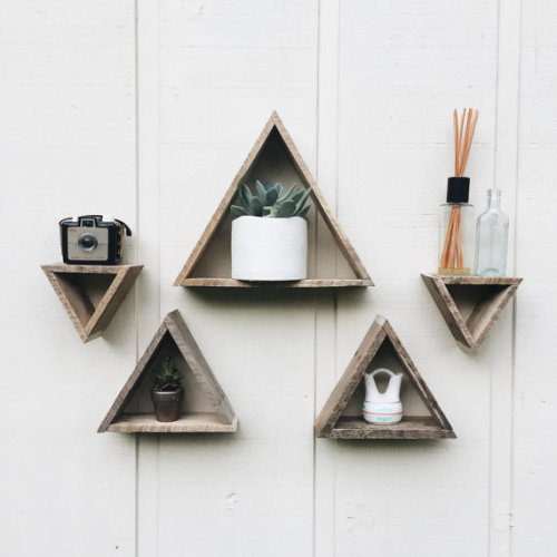 lesstalkmoreillustration - Handcrafted Reclaimed Wood Triangle...