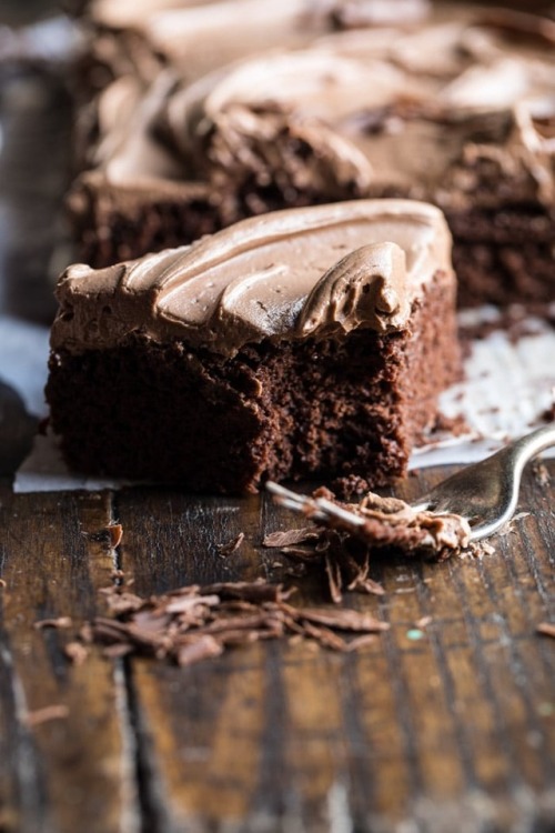 fullcravings - One Bowl Chocolate Sheet Cake with Milk Chocolate...