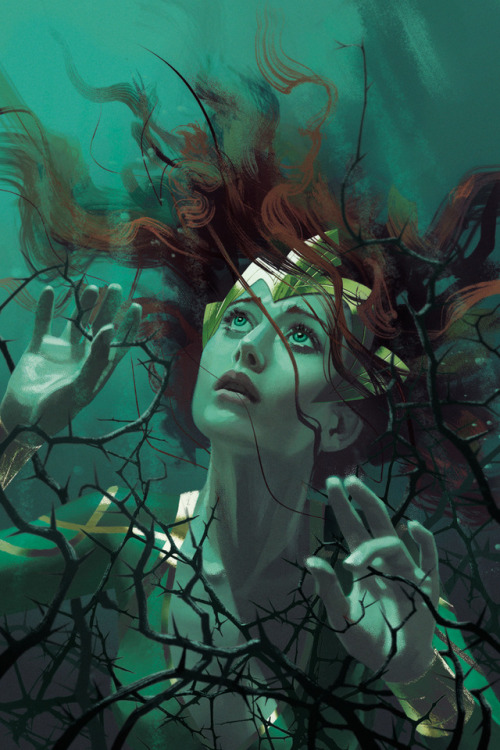 spaceshiprocket - Aquaman #32 cover - Mera by Joshua Middleton