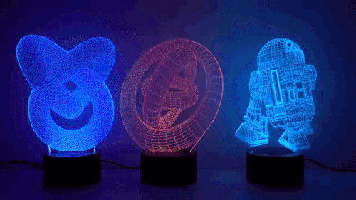 pumpkin-spice-evans - 3D optical illusion lamps look like a...