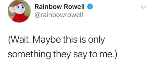 rainbowrowell:fanbows:@rainbowrowell reminding us why she’s...