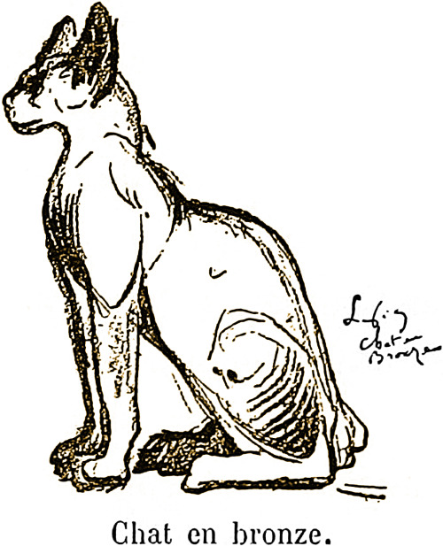 danskjavlarna:Here’s an Egyptian bronze cat from La Dernière...