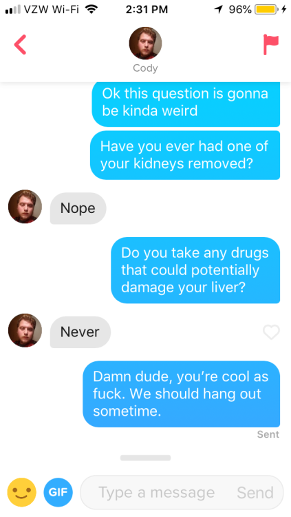gaygothur - I’m having one of the best tinder convos I’ve ever had