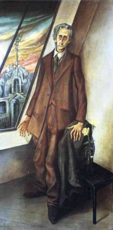 expressionism-art - Portrait of Poet Ivar von Lücken, 1926, Otto...