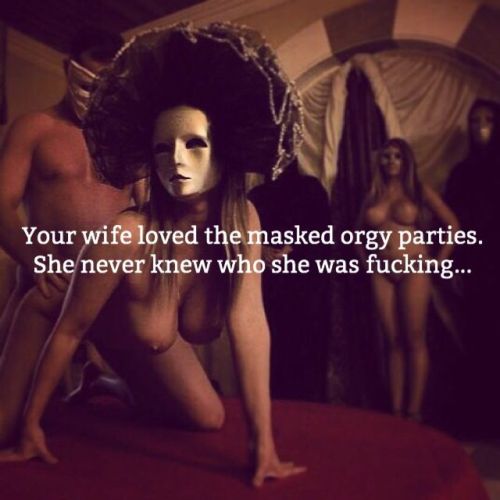 kinkycouple1409 - My beautiful hotwife loves masked orgy parties...