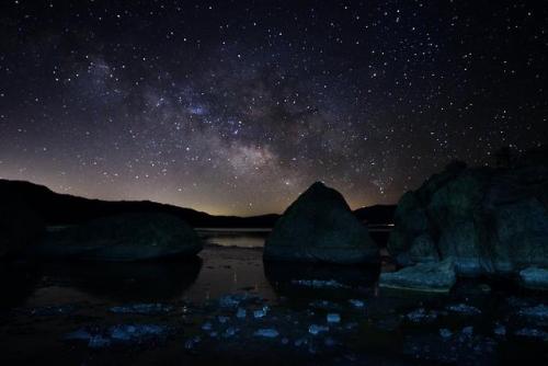 photos-of-space - Milky Way over a frozen lake in...