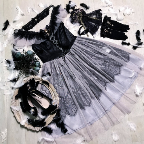 lolita-wardrobe - New Release - 【-The Grey Swan-】 Vintage Classic...