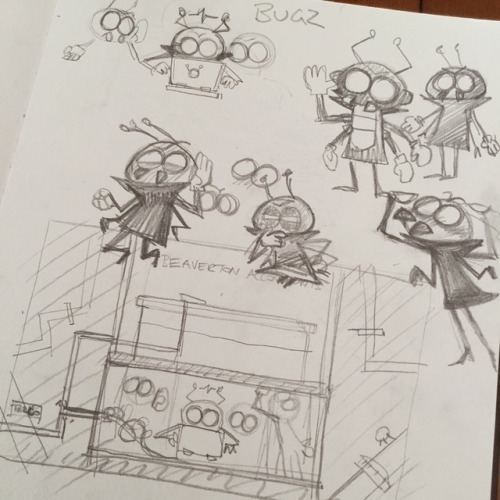 A couple of sketches for the loop “Bugged”.