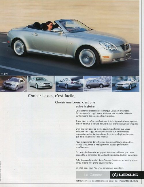 frenchcurious - Publicité Lexus - Automobiles Classiques N°124...
