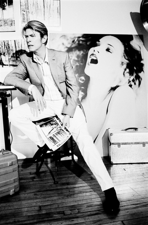 thefactoryoffashion - David Bowie and Kate Moss by Ellen von...