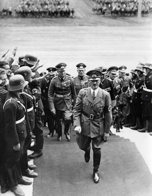 nationalsocialismblog:Adolf Hitler, Nuremberg Rally, 1938.