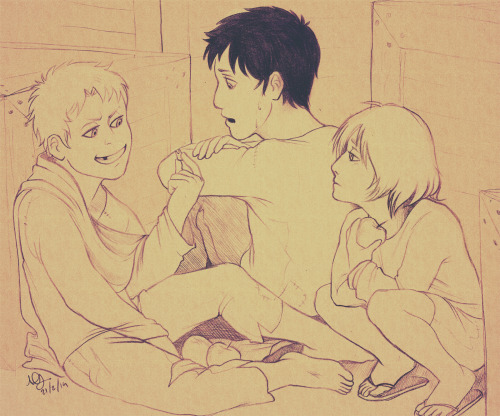 marichuloca - Enjoy this drawinng of childs Reiner, Bertholdt and...