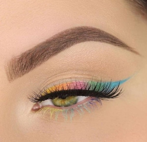 black-and-bubblegum - Rainbow eye Makeup! So gorgeous!