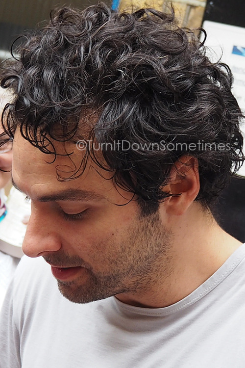 turnitdownsometimes - Aidan Turner at the stage door after the...