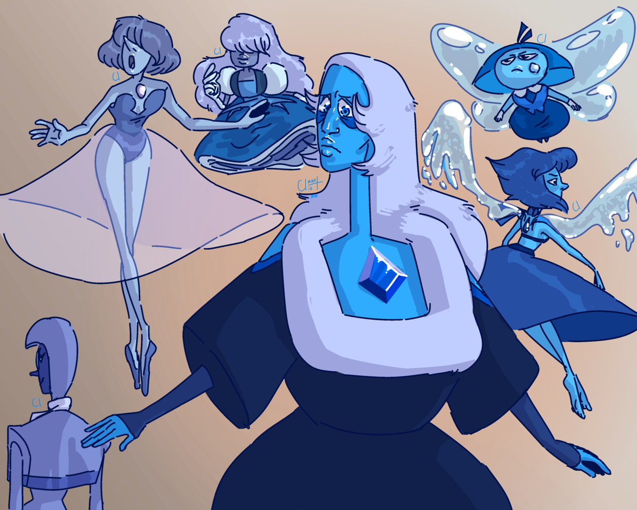 Blue Diamond’s court(except Holly Blue because I forgot)rip