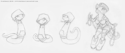 Random Hoodie-snake doodles just because. And a...