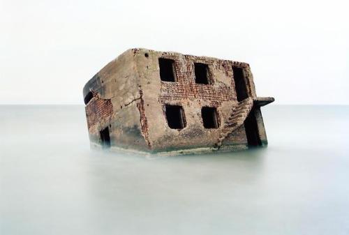 abandonedandurbex - WWII bunker sinking into the Baltic Sea,...