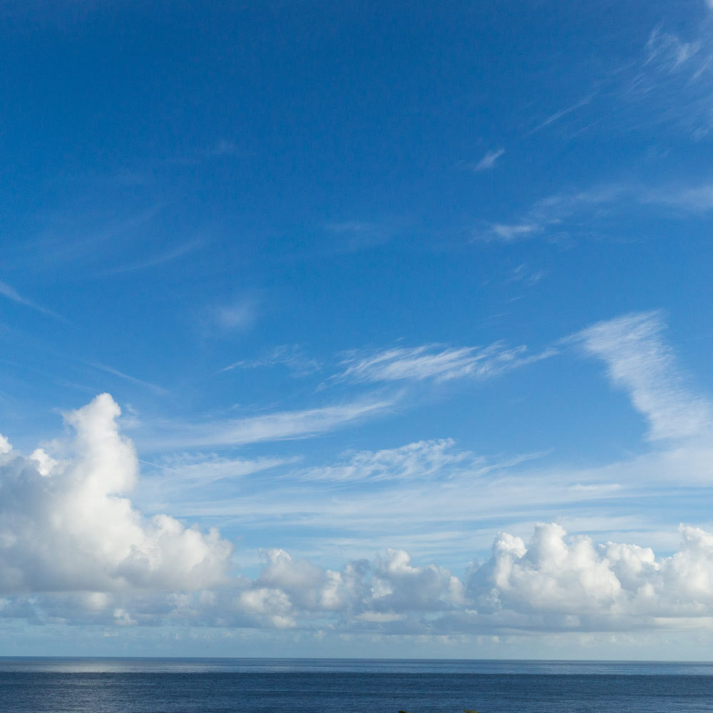 屋久島夏の海、空、雲