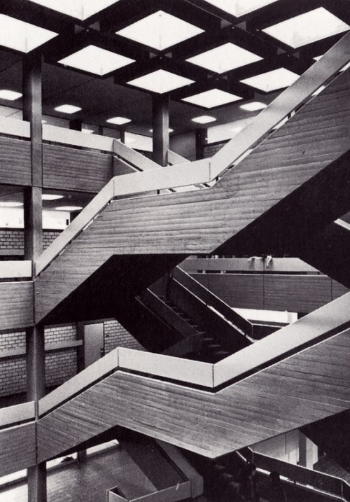 germanpostwarmodern - Central Staircase of Einhard-Gymnasium...