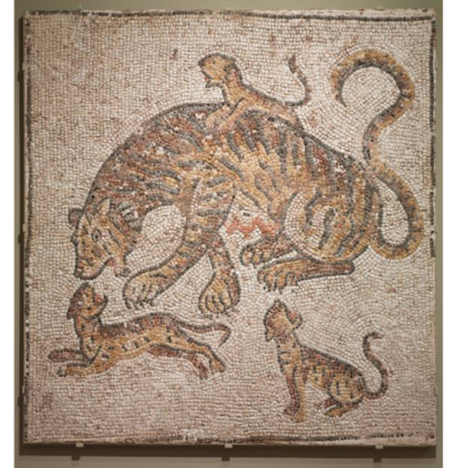 historyfilia - Mosaic depicting Tigress and Cubs. Roman, Eastern...