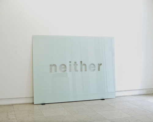 visual-poetry - »neither« by leo zogmayer