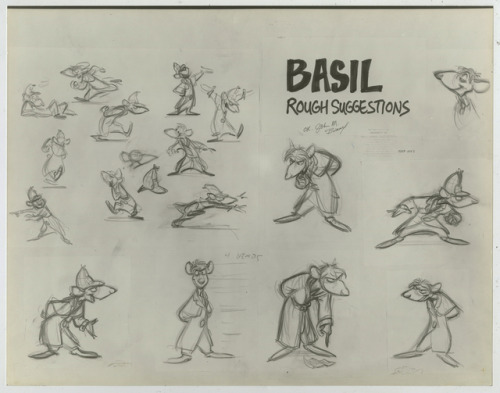 the-disney-elite - Animation model sheets for Basil from Disney’s...