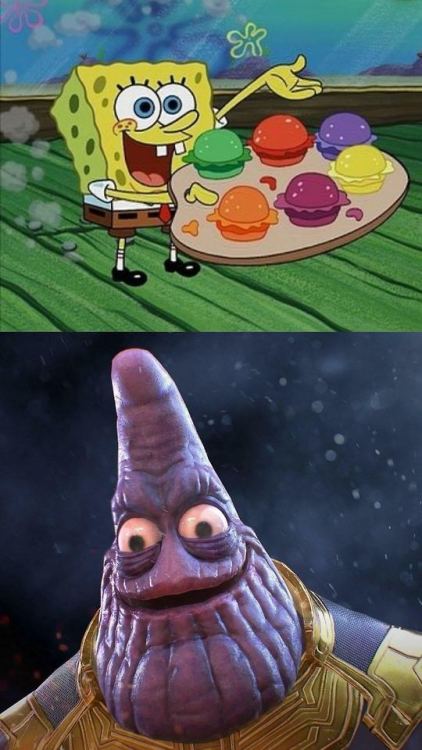 briarin - catchymemes - When Spongebob whips out them infinity...