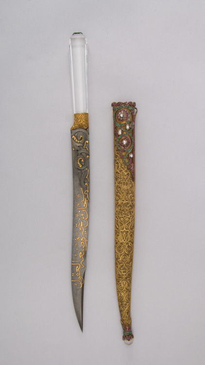 historyarchaeologyartefacts - Dagger (269.3 g, 46 cm - steel, gold,...