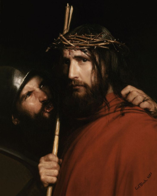trulyvincent:Carl Bloch (1834-1890) - Christ with Mocking...