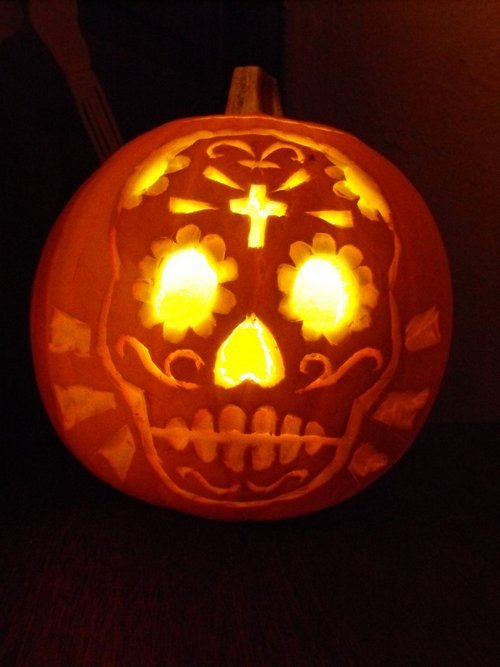 Skull Inspiration : 30 Skull Pumpkin Carving Ideas&hellip;