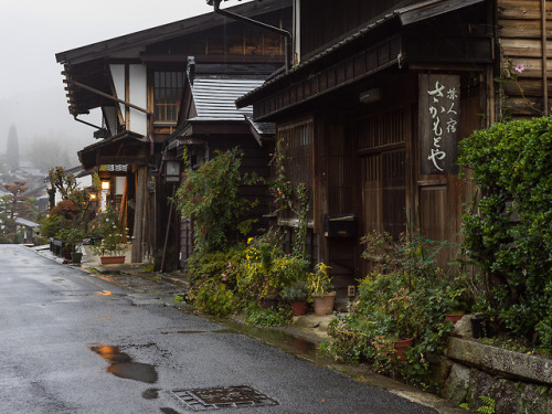 thekimonogallery:Old town of Tsumago, Japan in the rain. ...