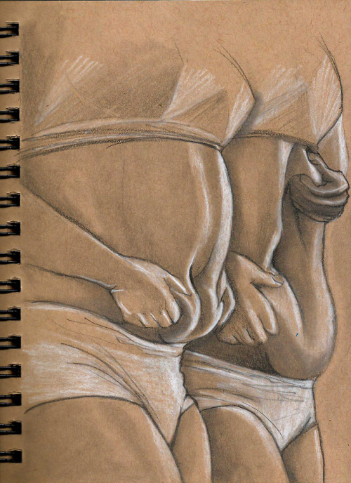 kennygmz - “Belly luv” study on the toned sketchpad - H, 4B...