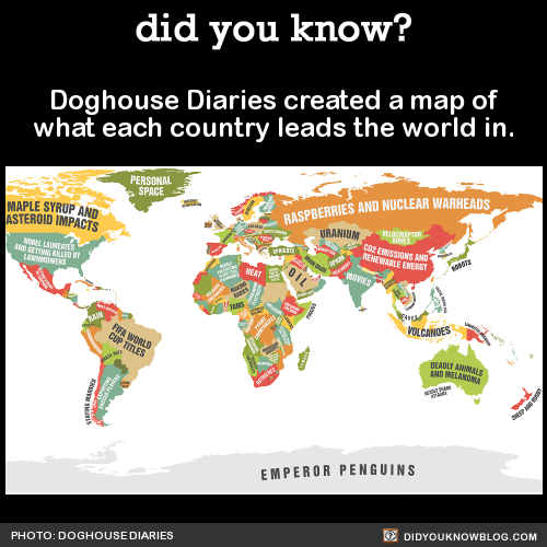 did-you-kno - Doghouse Diaries created a map ofwhat each...