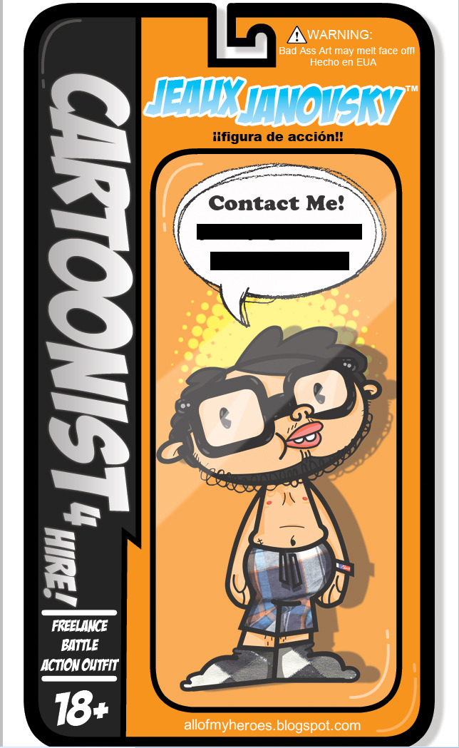 tumblrtoons: “ Bit the bullet and banged out this rad new bizness card in between working on comics stuff today. This’ll be fun to pass out at Comic-Con this year! -Jeaux Janovsky ”