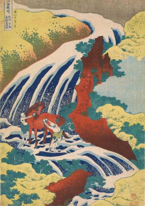 overdose-art:Yoshitsune, Amida & Kirifuri Waterfalls, by...