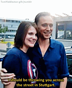tomhiddleston-gifs - Tom and the Ladies’ t-shirts