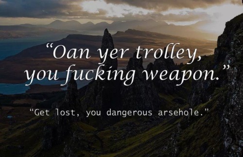 tilltheendwilliwrite - lockedinjohnlock-podfics - dont-tempt-me-frodo - Scottish Insults You read...