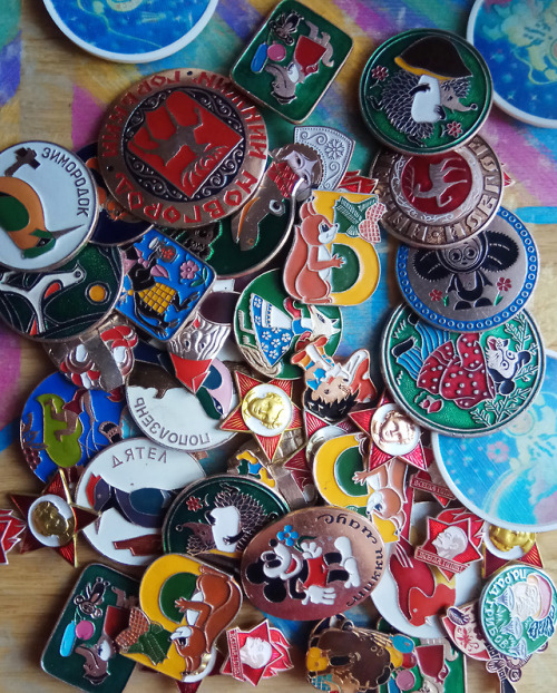 sovietpostcards - New pins that I picked up at the flea market...
