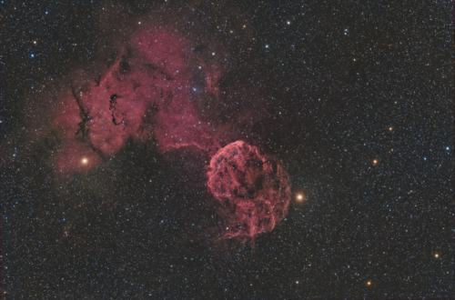 Sharpless 249 and the Jellyfish Nebula : Normally faint and...